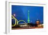 Berlin, Radio Tower, Looping Sculpture, Night-Catharina Lux-Framed Photographic Print