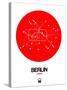 Berlin Red Subway Map-NaxArt-Stretched Canvas