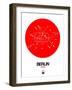 Berlin Red Subway Map-NaxArt-Framed Art Print