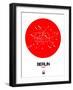 Berlin Red Subway Map-NaxArt-Framed Art Print