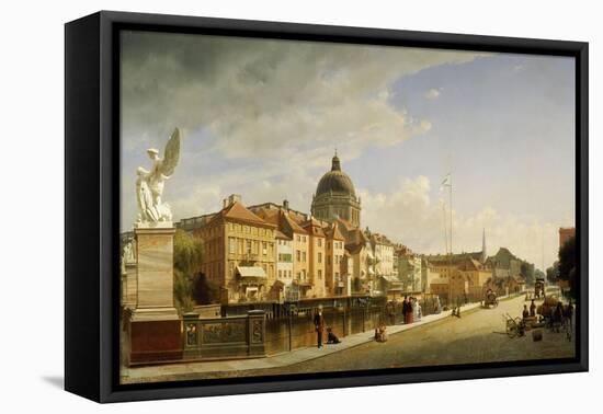 Berlin, Schlossfreiheit View from the Schlossbruecke, 1855-Johann Philipp Eduard Gaertner-Framed Stretched Canvas