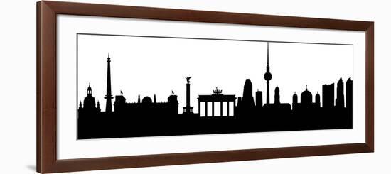 Berlin Silhouette-HAS-Vektor-Framed Art Print