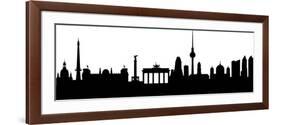 Berlin Silhouette-HAS-Vektor-Framed Art Print