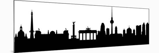 Berlin Silhouette-HAS-Vektor-Mounted Art Print