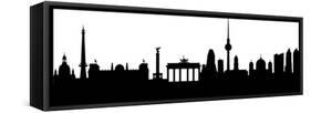 Berlin Silhouette-HAS-Vektor-Framed Stretched Canvas