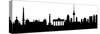 Berlin Silhouette-HAS-Vektor-Stretched Canvas