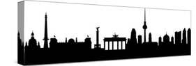 Berlin Silhouette-HAS-Vektor-Stretched Canvas