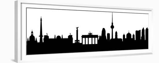 Berlin Silhouette-HAS-Vektor-Framed Premium Giclee Print