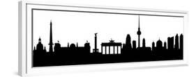 Berlin Silhouette-HAS-Vektor-Framed Premium Giclee Print