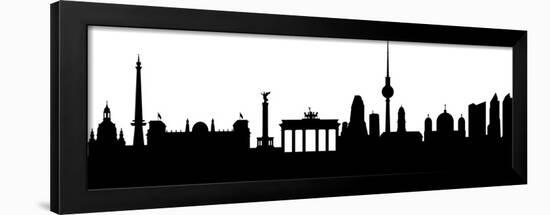 Berlin Silhouette-HAS-Vektor-Framed Art Print