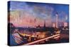 Berlin Skyline at Dusk-Markus Bleichner-Stretched Canvas