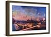 Berlin Skyline at Dusk-Markus Bleichner-Framed Premium Giclee Print