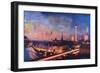 Berlin Skyline at Dusk-Markus Bleichner-Framed Art Print