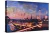 Berlin Skyline at Dusk-Markus Bleichner-Stretched Canvas