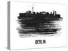 Berlin  Skyline Brush Stroke - Black II-NaxArt-Stretched Canvas