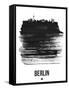 Berlin Skyline Brush Stroke - Black-NaxArt-Framed Stretched Canvas