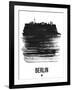 Berlin Skyline Brush Stroke - Black-NaxArt-Framed Art Print