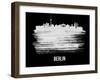 Berlin  Skyline Brush Stroke - White-NaxArt-Framed Art Print