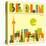 Berlin Skyline-Jazzberry Blue-Stretched Canvas