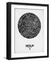 Berlin Street Map Black on White-NaxArt-Framed Art Print