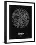 Berlin Street Map Black-NaxArt-Framed Art Print