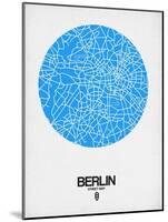 Berlin Street Map Blue-NaxArt-Mounted Art Print