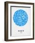 Berlin Street Map Blue-NaxArt-Framed Premium Giclee Print