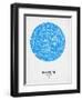 Berlin Street Map Blue-NaxArt-Framed Premium Giclee Print