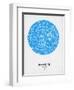 Berlin Street Map Blue-NaxArt-Framed Premium Giclee Print