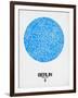 Berlin Street Map Blue-NaxArt-Framed Art Print