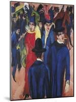 Berlin Street Scene, 1913-14-Ernst Ludwig Kirchner-Mounted Premium Giclee Print