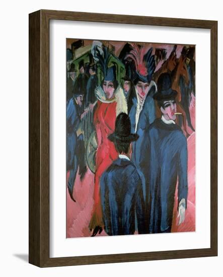 Berlin Street Scene, 1913-Ernst Ludwig Kirchner-Framed Giclee Print