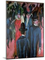 Berlin Street Scene, 1913-Ernst Ludwig Kirchner-Mounted Giclee Print