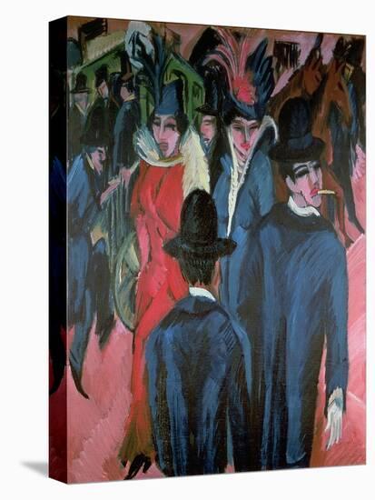 Berlin Street Scene, 1913-Ernst Ludwig Kirchner-Stretched Canvas
