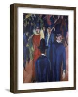 Berlin Street Scene, 1913-Ernst Ludwig Kirchner-Framed Giclee Print