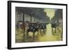 Berlin Street Scene with Cars in the Evening-Lesser Ury-Framed Giclee Print