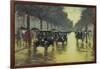 Berlin Street Scene with Cars in the Evening-Lesser Ury-Framed Giclee Print