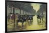Berlin Street Scene with Cars in the Evening-Lesser Ury-Framed Giclee Print