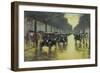 Berlin Street Scene with Cars in the Evening-Lesser Ury-Framed Giclee Print