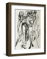 Berlin Street Scene-Ernst Ludwig Kirchner-Framed Art Print