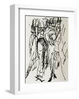 Berlin Street Scene-Ernst Ludwig Kirchner-Framed Art Print