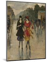 Berlin Street Scene-Lesser Ury-Mounted Premium Giclee Print