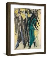 Berlin Street Scene-Ernst Ludwig Kirchner-Framed Giclee Print