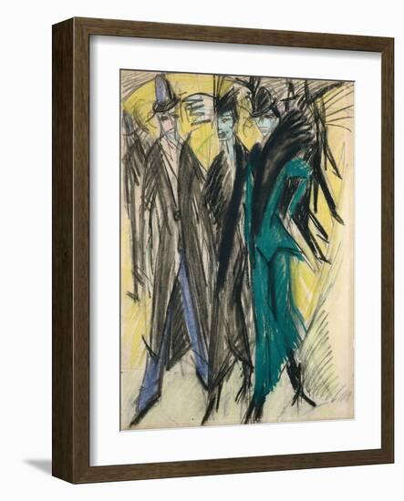 Berlin Street Scene-Ernst Ludwig Kirchner-Framed Giclee Print