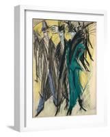 Berlin Street Scene-Ernst Ludwig Kirchner-Framed Giclee Print