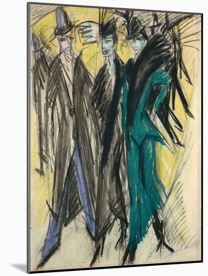 Berlin Street-Ernst Ludwig Kirchner-Mounted Giclee Print