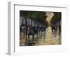 Berlin Streetscene in the Rain; Berliner Strassenszene in Regen-Lesser Ury-Framed Giclee Print