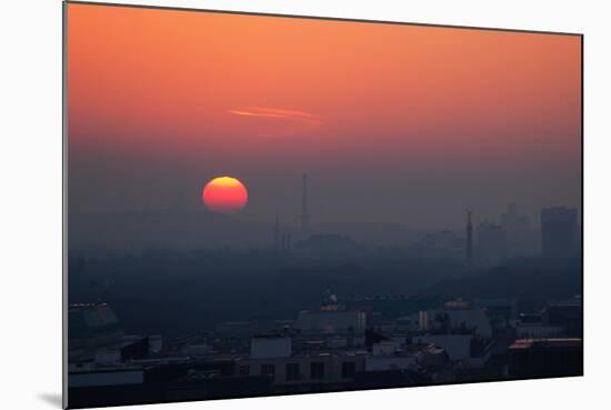 Berlin, Sunset, Silhouettes-Catharina Lux-Mounted Photographic Print