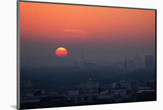 Berlin, Sunset, Silhouettes-Catharina Lux-Mounted Photographic Print