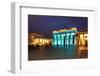 Berlin, the Brandenburg Gate, Night Photography-Catharina Lux-Framed Photographic Print